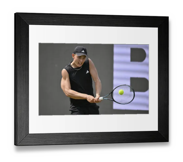 Framed Print : Justin Engel GER Action Tennis Framed Print : Justin Engel GER Action Tennis