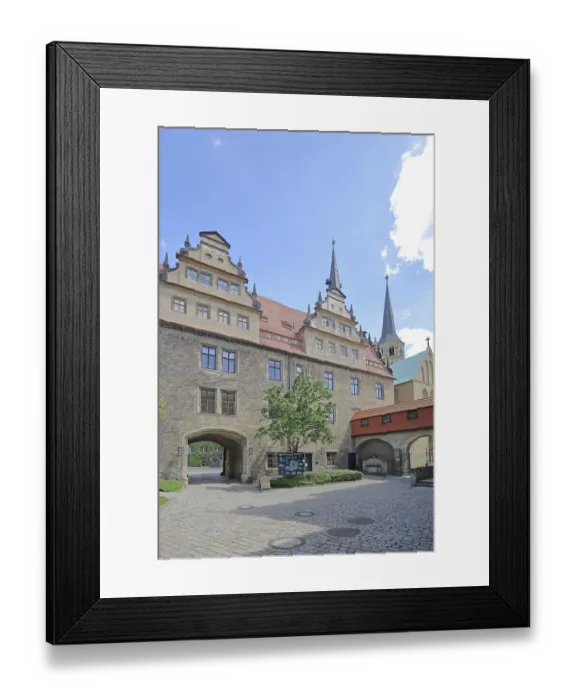 Framed Print : Inner courtyard of the castle built in 1265