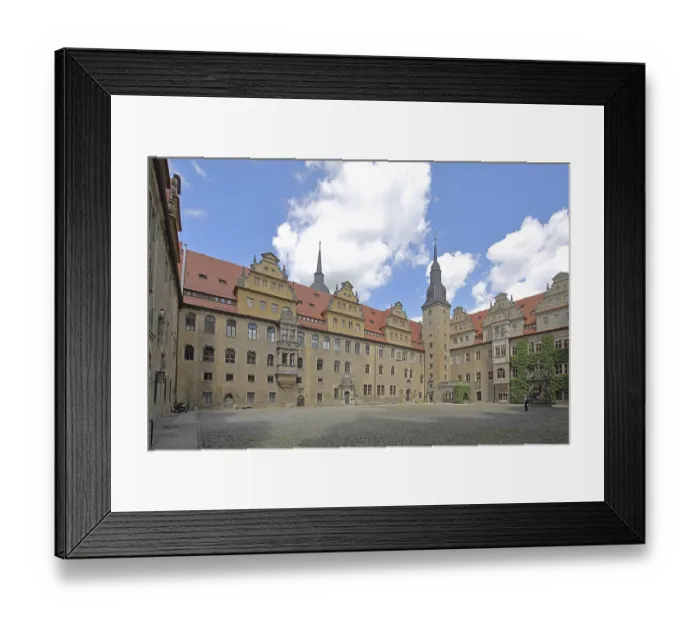 Framed Print : Inner courtyard with tower of the castle built in 1265 Framed Print : Inner courtyard with tower of the castle built in 1265