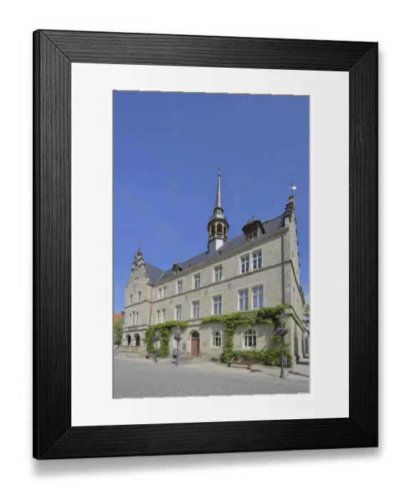 Framed Print : Historic Town Hall, Lutzen Framed Print : Historic Town Hall, Lutzen