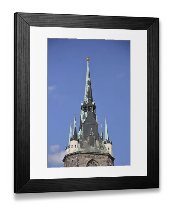 Framed Print : Spire, Red Tower, free-standing