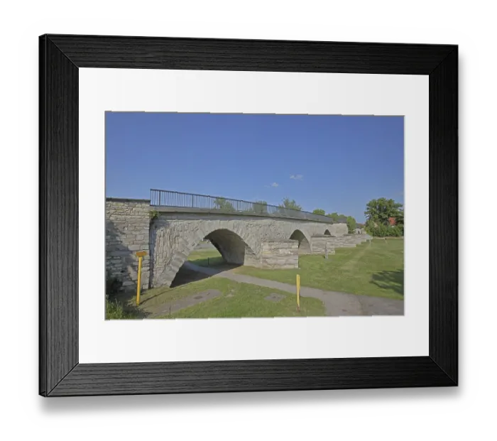 Framed Print : Historic Waldau Flood Bridge built in 1787