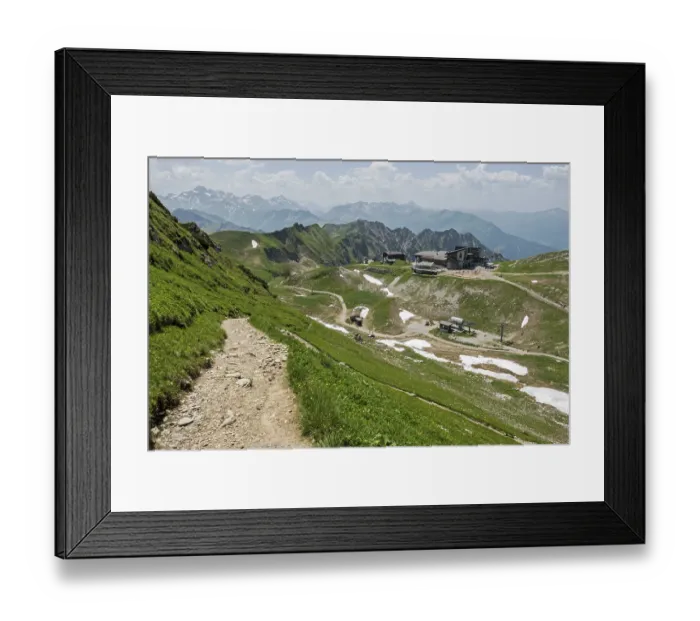 Framed Print : Hiking trail to the Nebelhorn summit Framed Print : Hiking trail to the Nebelhorn summit
