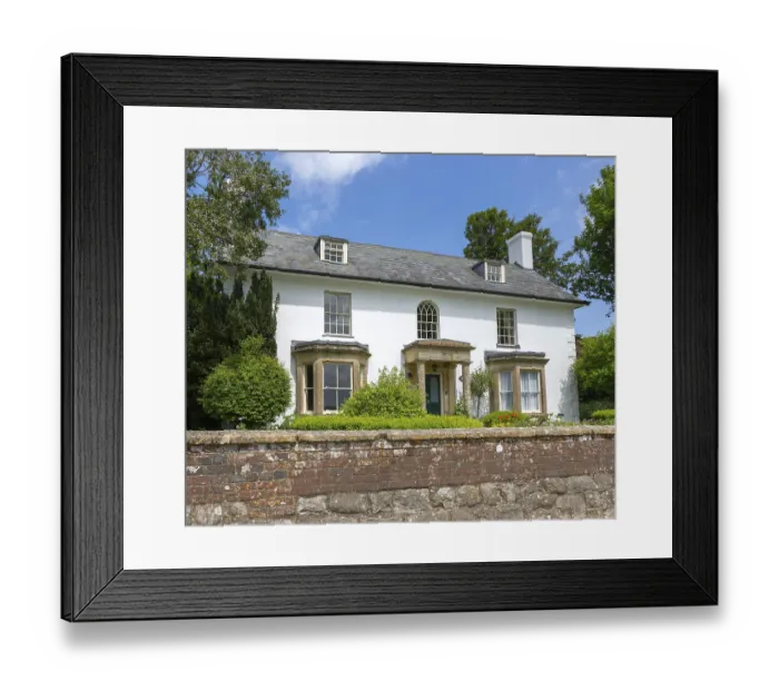 Framed Print : The Lodge, historic large detached house in village of Avebury Framed Print : The Lodge, historic large detached house in village of Avebury
