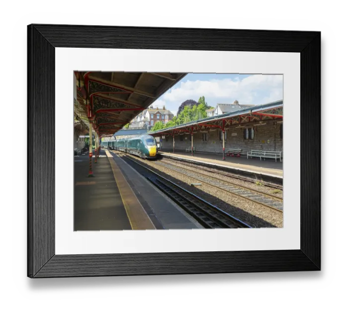 Framed Print : GWR British Rail Class 800 Inter City Express train at Teignmouth railway station