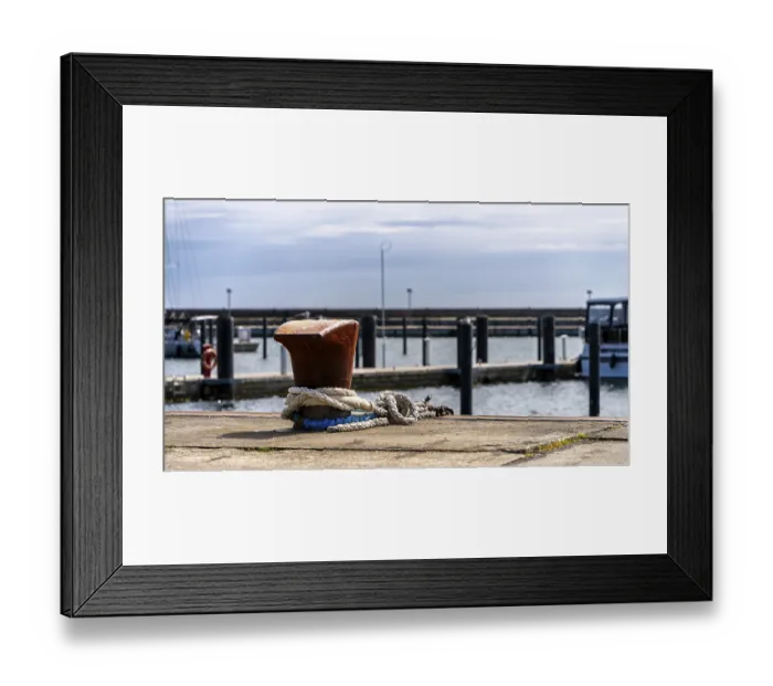 Framed Print : The town harbour of Sassnitz, Rugen