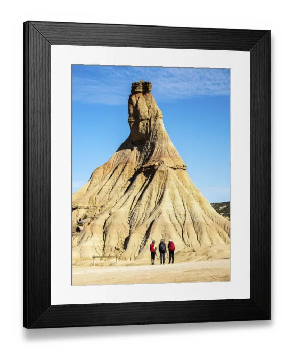 Framed Print : Castildetierra rock formation, tourists Framed Print : Castildetierra rock formation, tourists