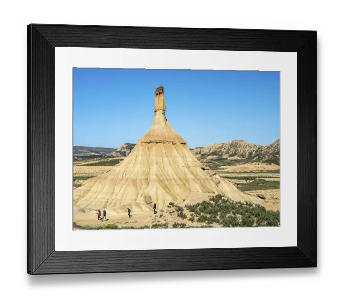 Framed Print : Castildetierra rock formation, semi-desert