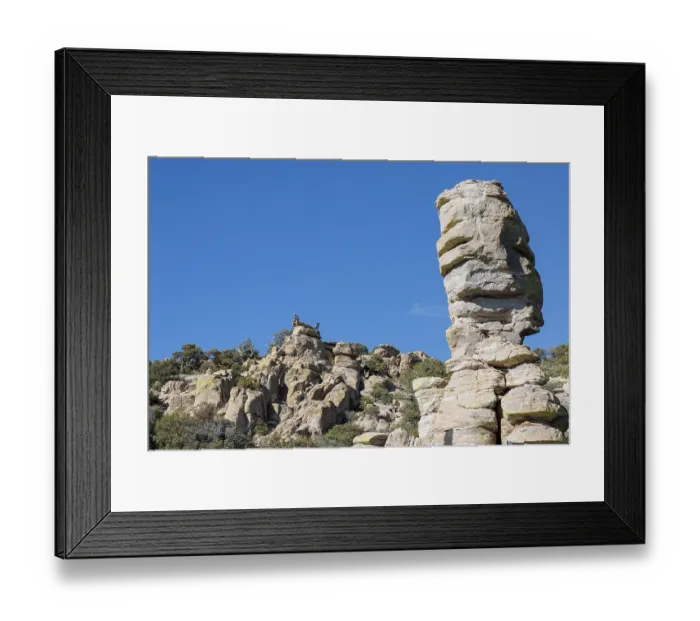 Framed Print : Hitchcock Pinnacle rock formation at the Windy Point Vista overlook along Mt