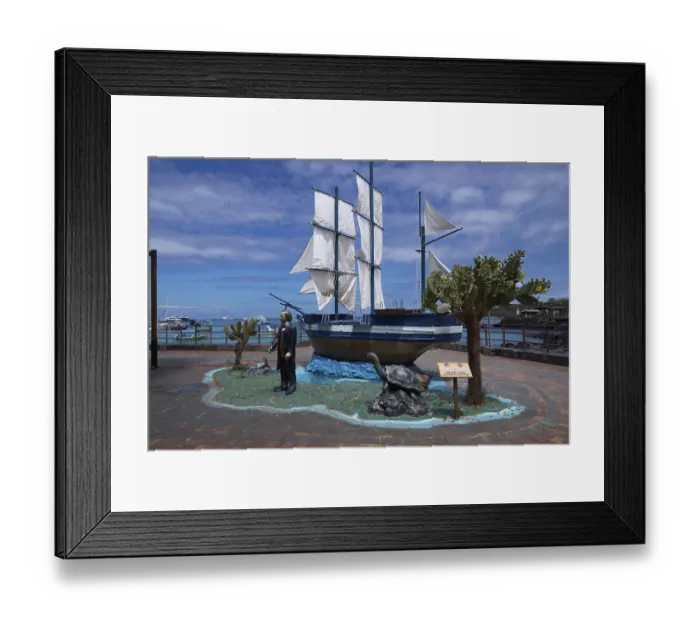 Framed Print : Monument to Charles Darwin and his ship HMS Beagle Framed Print : Monument to Charles Darwin and his ship HMS Beagle