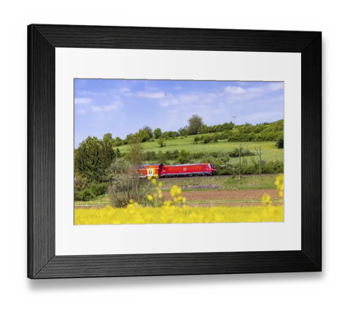 Framed Print : RegionalExpress RE5 en route on the Swabian Alb