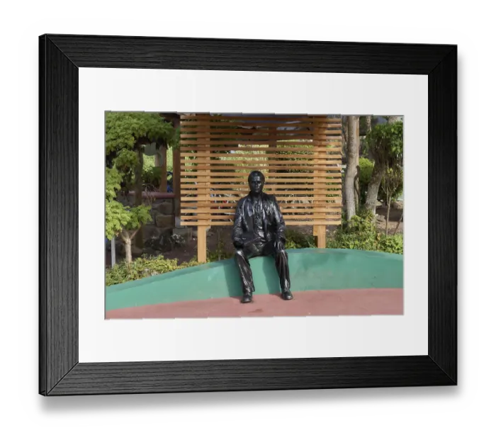 Framed Print : Statue of Charles Darwin, Charles Darwin Research Station