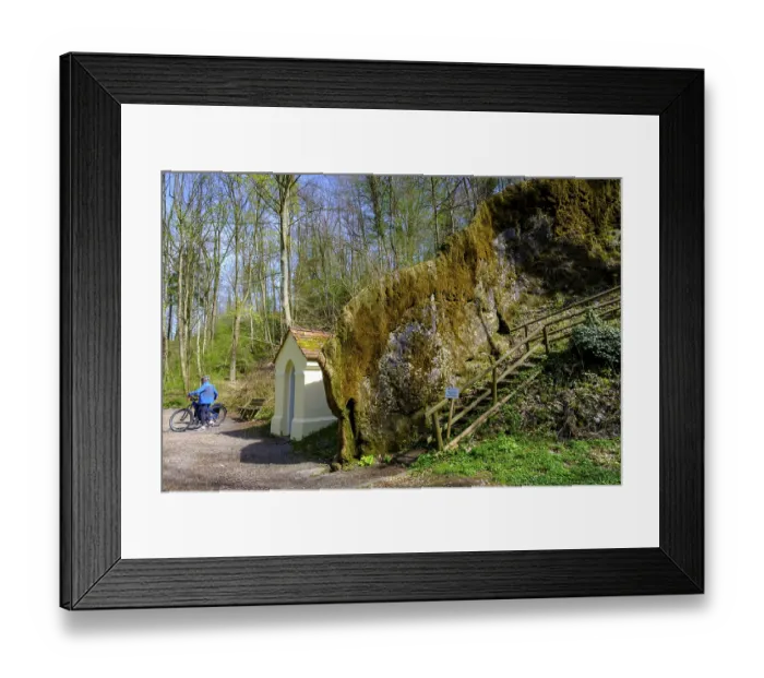 Framed Print : Chapel and growing rock, Steinerne Rinne in Usterling Framed Print : Chapel and growing rock, Steinerne Rinne in Usterling