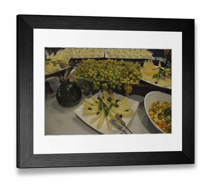 Framed Print : An elegant buffet display with grapes