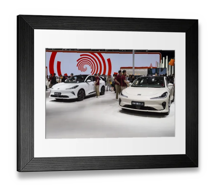 Framed Print : Vehicle, car, electric car, electromobility