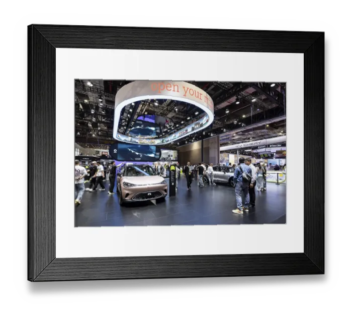 Framed Print : Vehicle, car, electric car, electric mobility