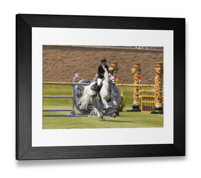 Framed Print : Carly Campbell-Cooper of Canada and riding Baretino