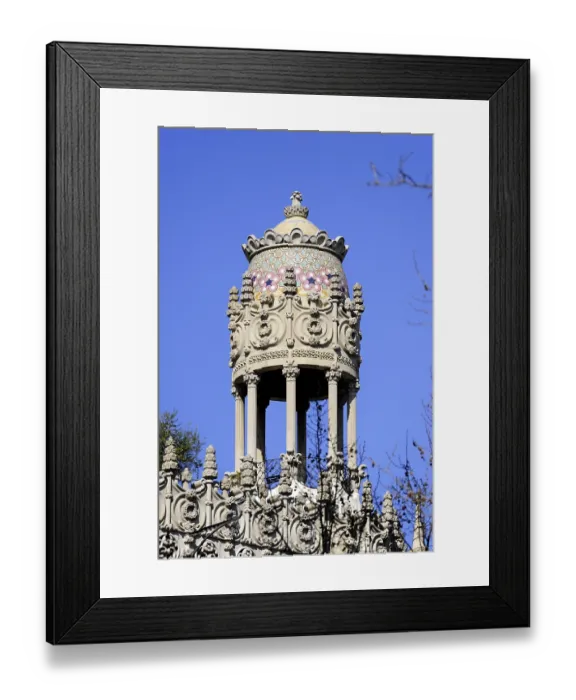 Framed Print : Decoration on the roof of a house