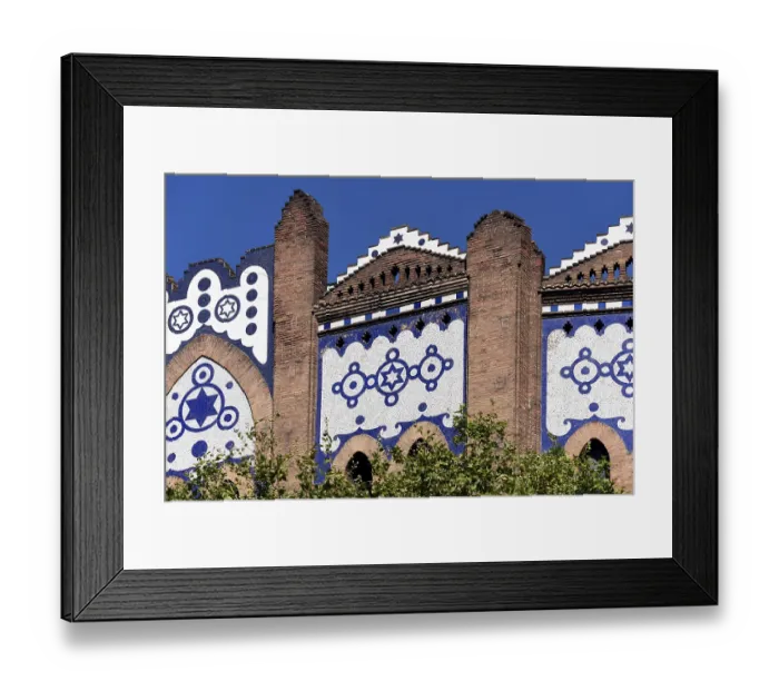 Framed Print : Facade of the bullring La Monumental