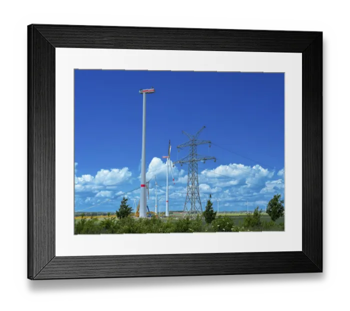 Framed Print : Wind turbines of the WindStrom company Framed Print : Wind turbines of the WindStrom company