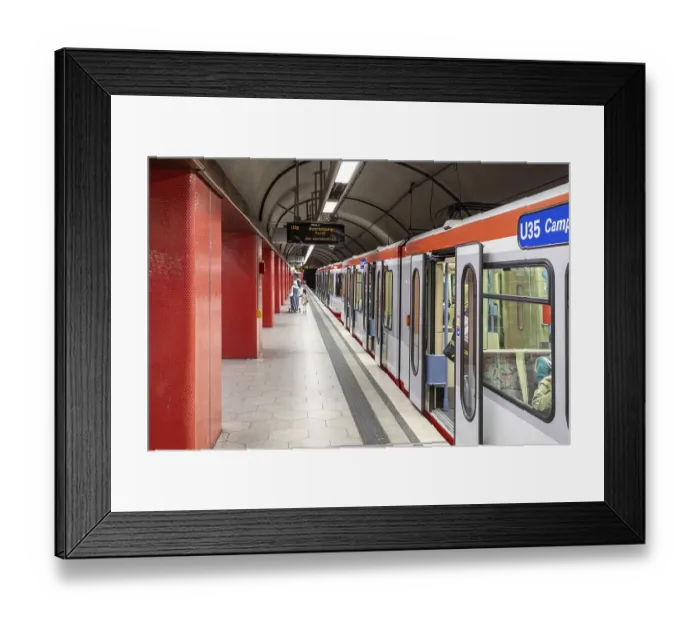 Framed Print : Underground stop U35 Campus Line - Bochum Framed Print : Underground stop U35 Campus Line - Bochum