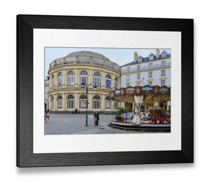 Framed Print : Opera de Rennes opera house on the Place de la Mairie