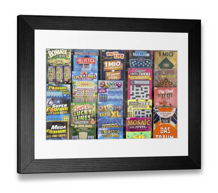 Framed Print : Gambling Swisslos scratch cards Framed Print : Gambling Swisslos scratch cards