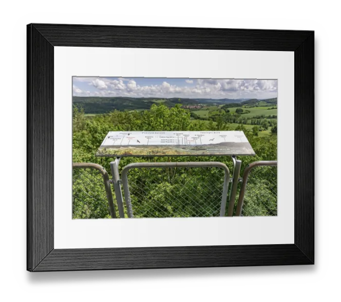 Framed Print : View from the observation tower of the former US military base Point India on the inner-German border near