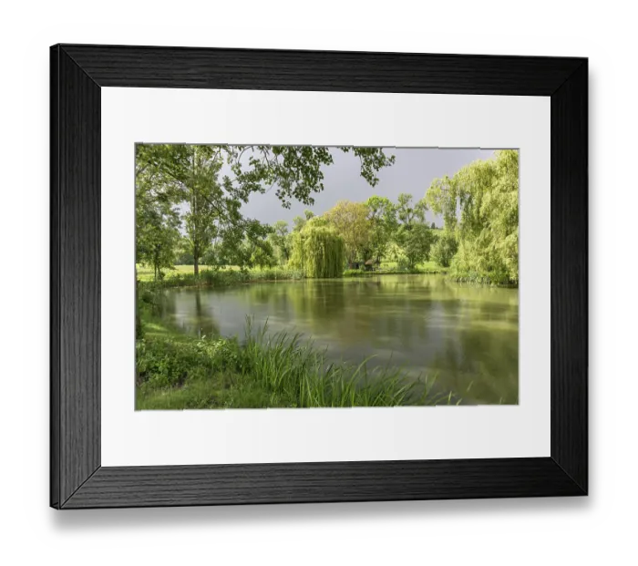 Framed Print : Pond in Luderbach, Ringgau Framed Print : Pond in Luderbach, Ringgau