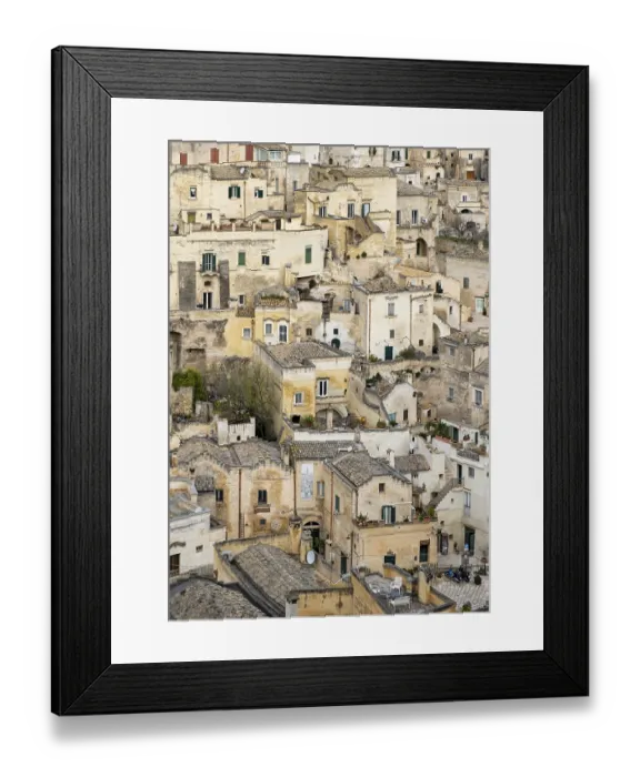 Framed Print : Cave Houses, Sassi di Matera, Basilicata, Italy