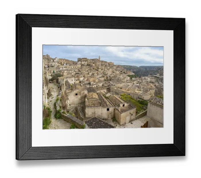 Framed Print : View of Matera, Sasso Caveoso, Basilicata, Italy