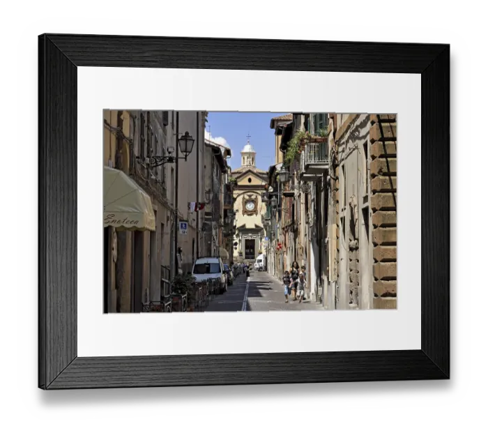 Framed Print : Church Chiesa San Lorenzo, small alley Framed Print : Church Chiesa San Lorenzo, small alley