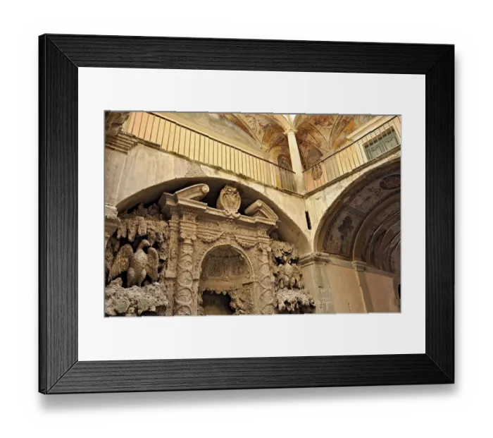 Framed Print : Ornamental fountain from the Renaissance