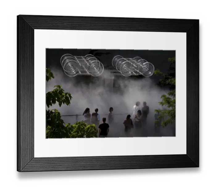 Framed Print : Germany, Berlin, 31.05.2025, Fujiko Nakaya: Fog Sculpture in the Sculpture Garden