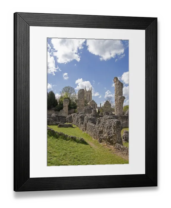 Framed Print : Ruins, St Edmund's Abbey, St Edmundsbury Cathedral