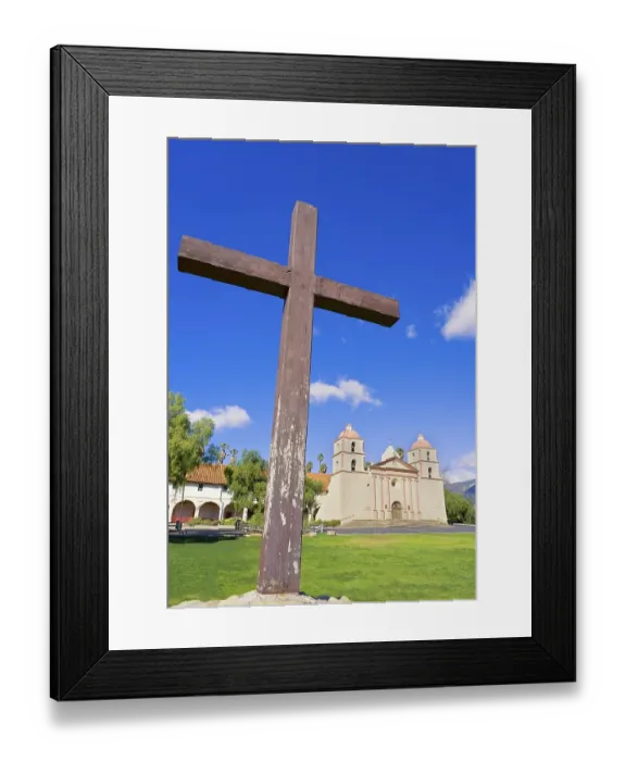 Framed Print : Santa Barbara Mission, Santa Barbara Framed Print : Santa Barbara Mission, Santa Barbara