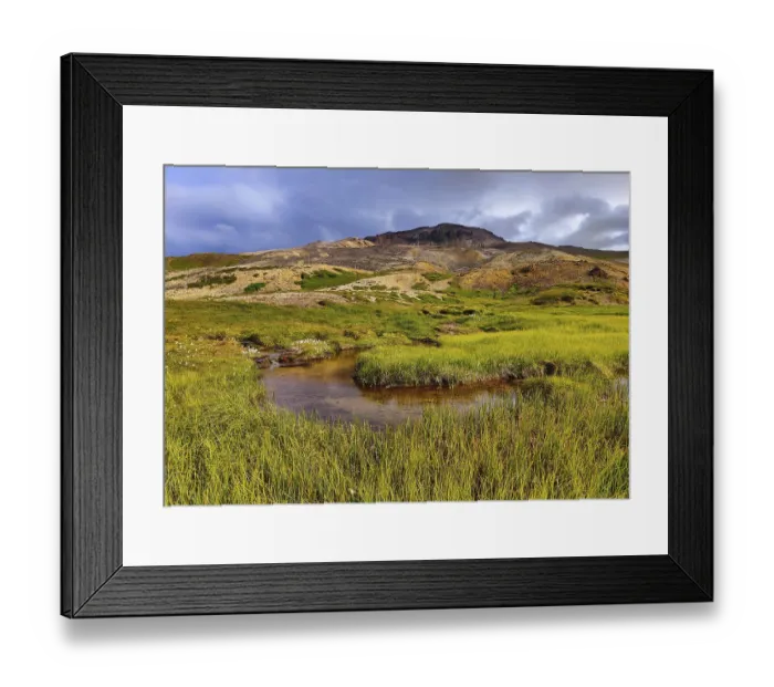 Framed Print : The volcanic mountain Drapuhlidarfjall