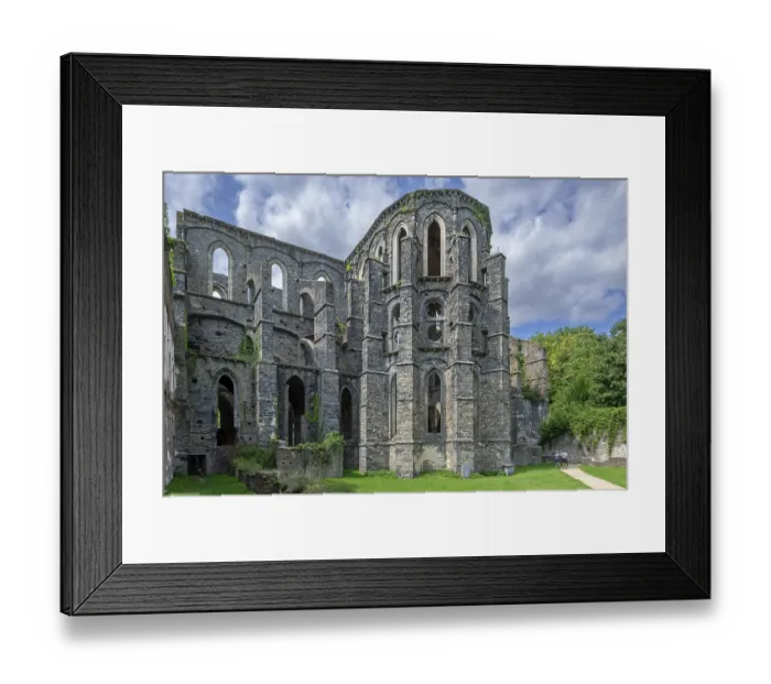 Framed Print : Church ruins at the 13th century Abbaye de Villers