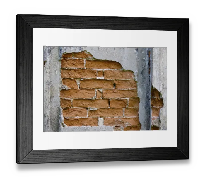 Framed Print : Historic masonry, need for renovation, Germany