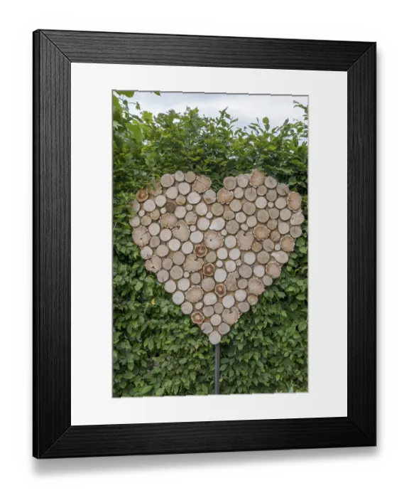 Framed Print : Wooden heart made from wooden boards Framed Print : Wooden heart made from wooden boards
