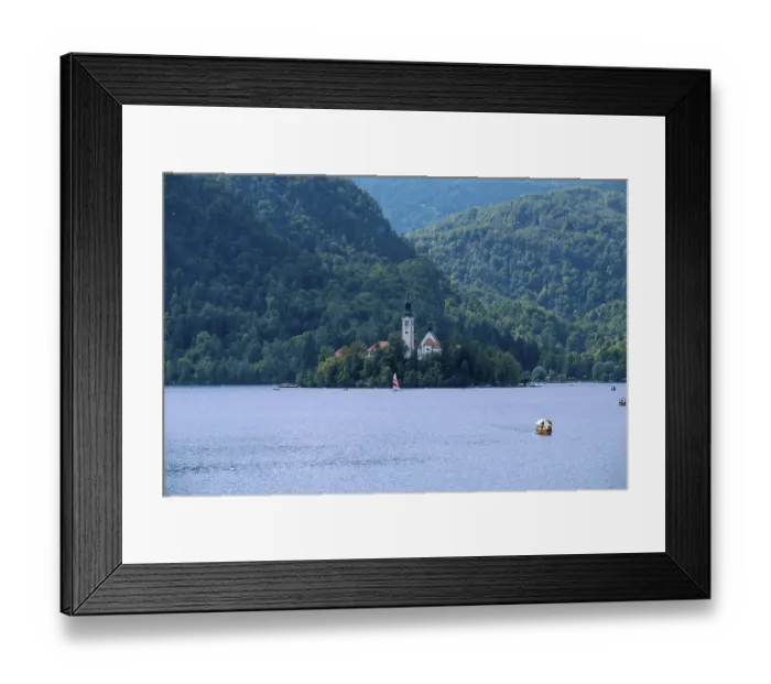 Framed Print : Lake Bled with the island of Blejski otok