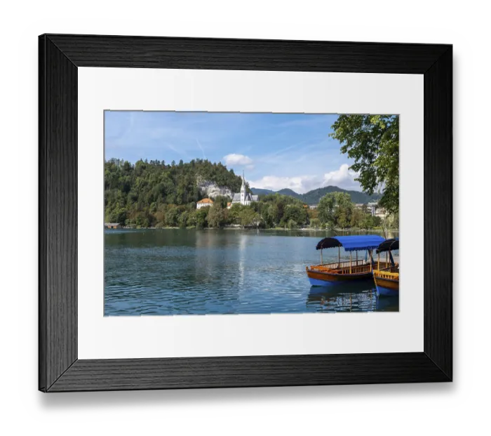 Framed Print : Lake Bled, with the church of Bled Framed Print : Lake Bled, with the church of Bled