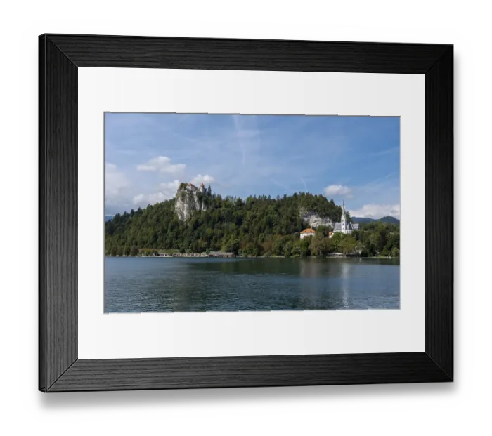 Framed Print : Lake Bled, with the castle and church of Bled
