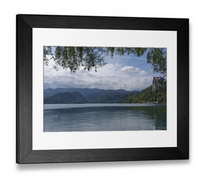 Framed Print : Lake Bled, with Bled Castle, Bled Framed Print : Lake Bled, with Bled Castle, Bled