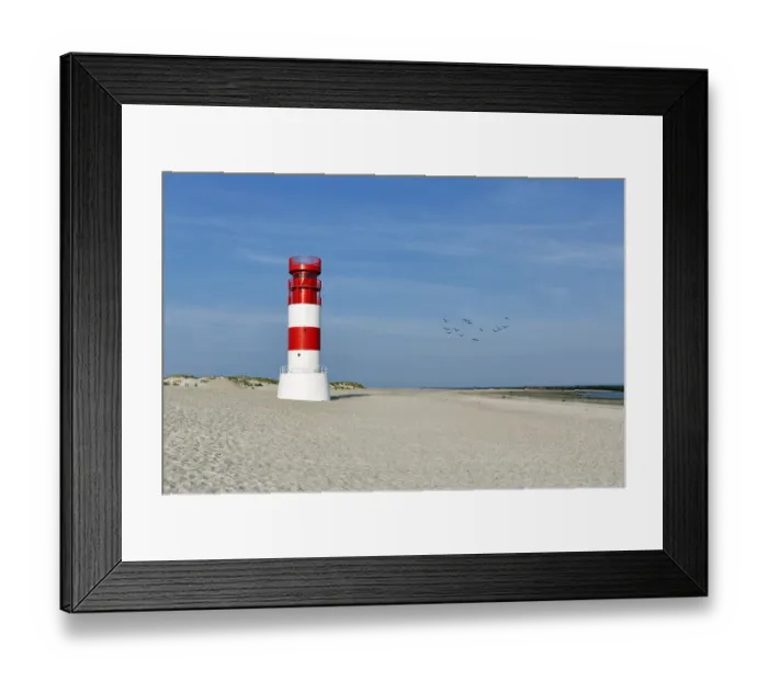 Framed Print : Lighthouse Helgoland dune on the south beach Framed Print : Lighthouse Helgoland dune on the south beach
