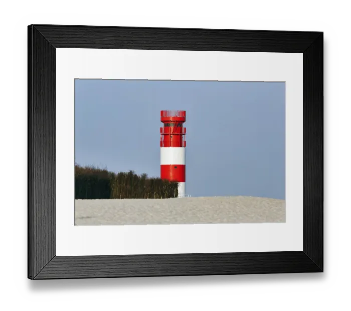 Framed Print : Lighthouse Helgoland dune on the south beach Framed Print : Lighthouse Helgoland dune on the south beach