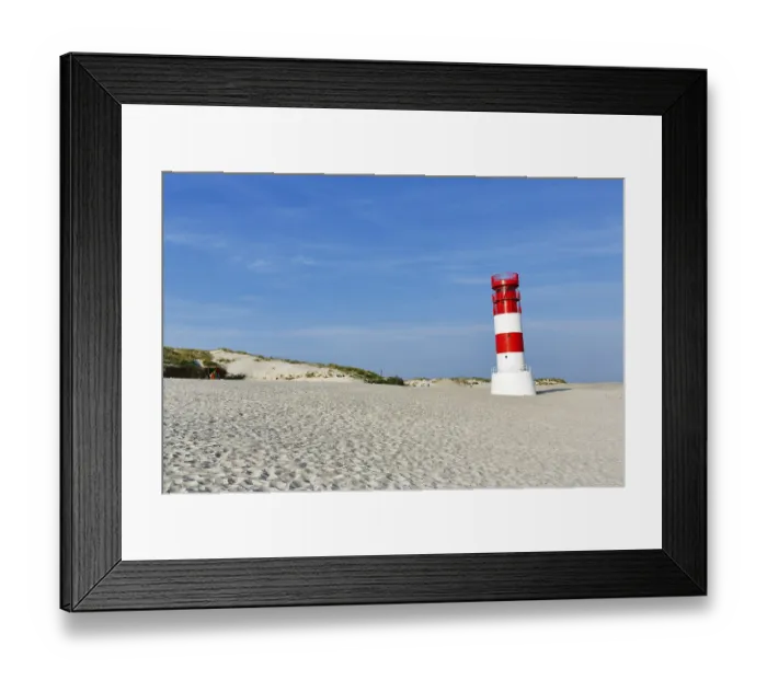 Framed Print : Lighthouse Helgoland dune on the south beach Framed Print : Lighthouse Helgoland dune on the south beach