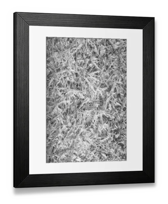 Framed Print : Close-up of ice crystals in an abstract