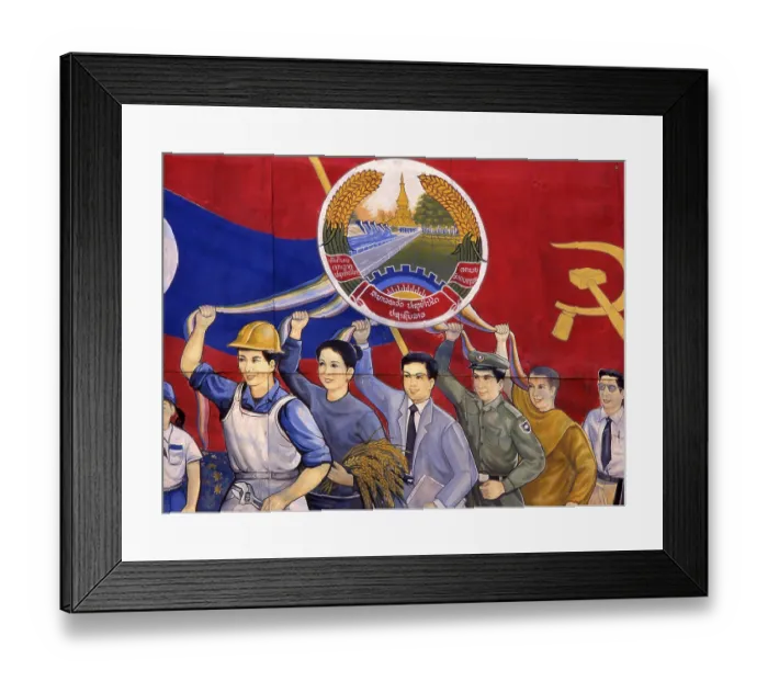 Framed Print : Socialist realism is a style of realistic art which was developed in the Soviet Union