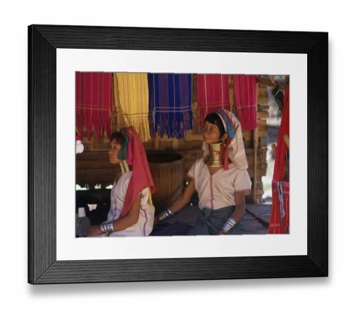 Framed Print : The Padaung or Kayan Lahwi or Long Necked Karen are a subgroup of the Kayan